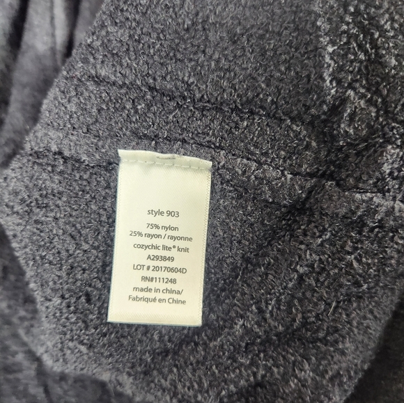 Barefoot Dreams Open Front Cardigan Ultra Soft Black S/M. - Picture 4 of 5